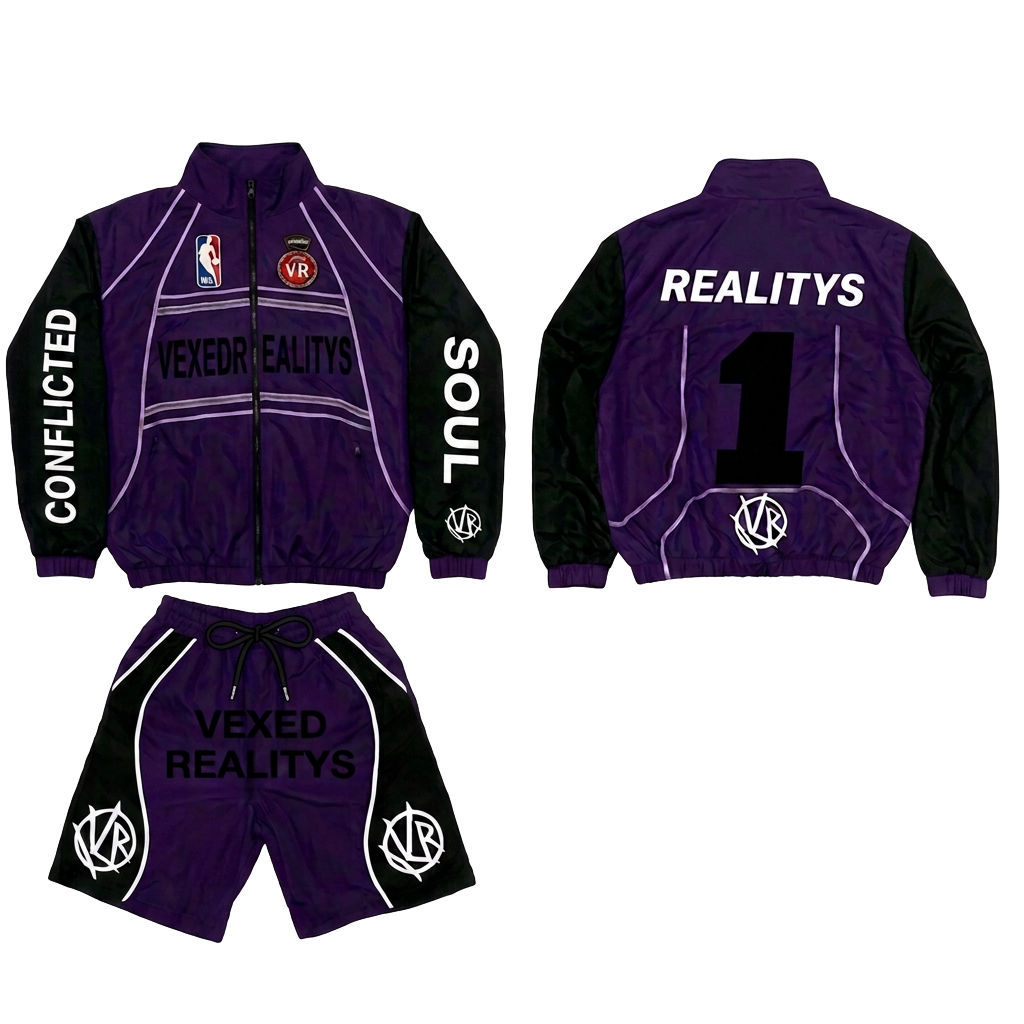Conflicted Soul Tracksuit in Purple