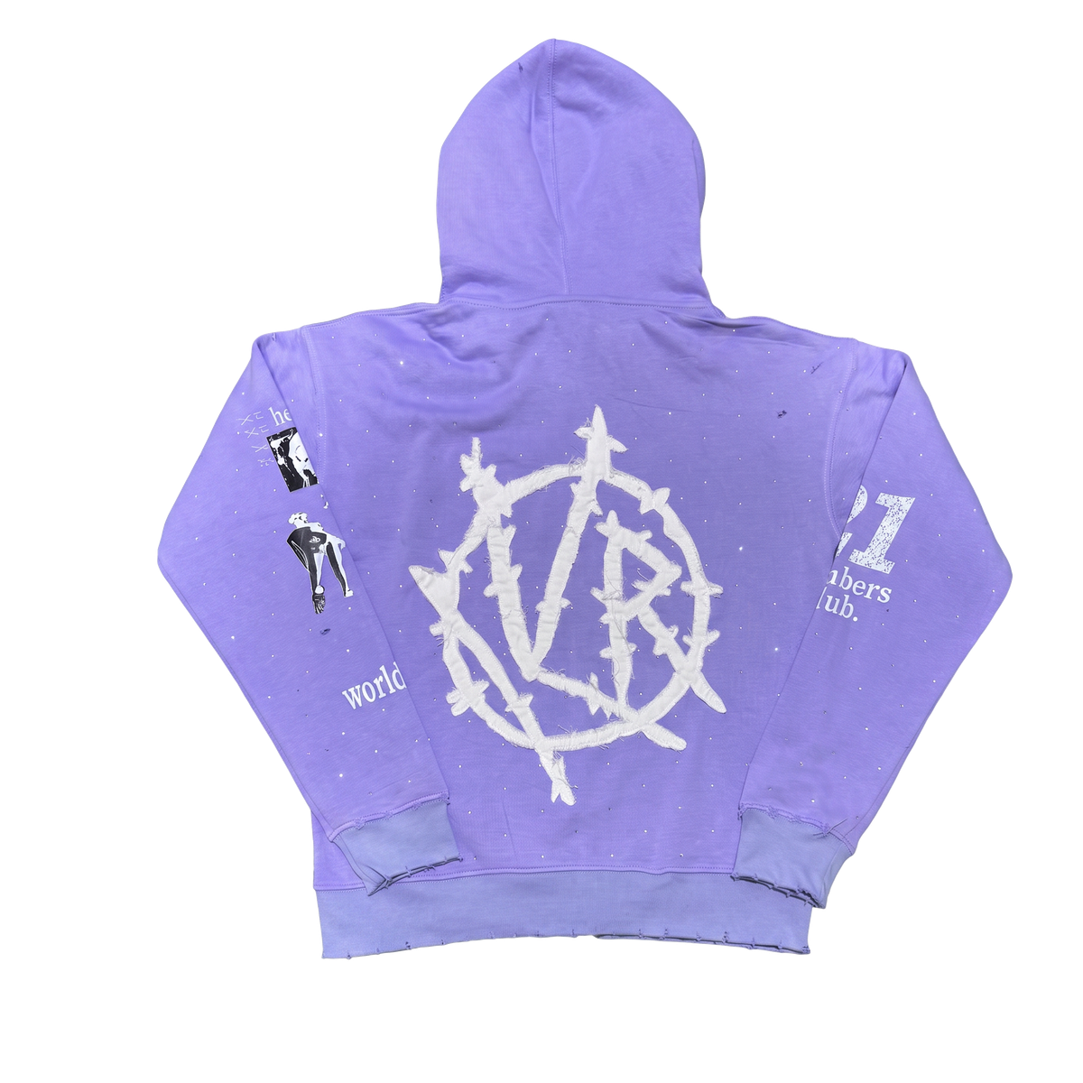 Origin Hoodie in Amethyst — back view
