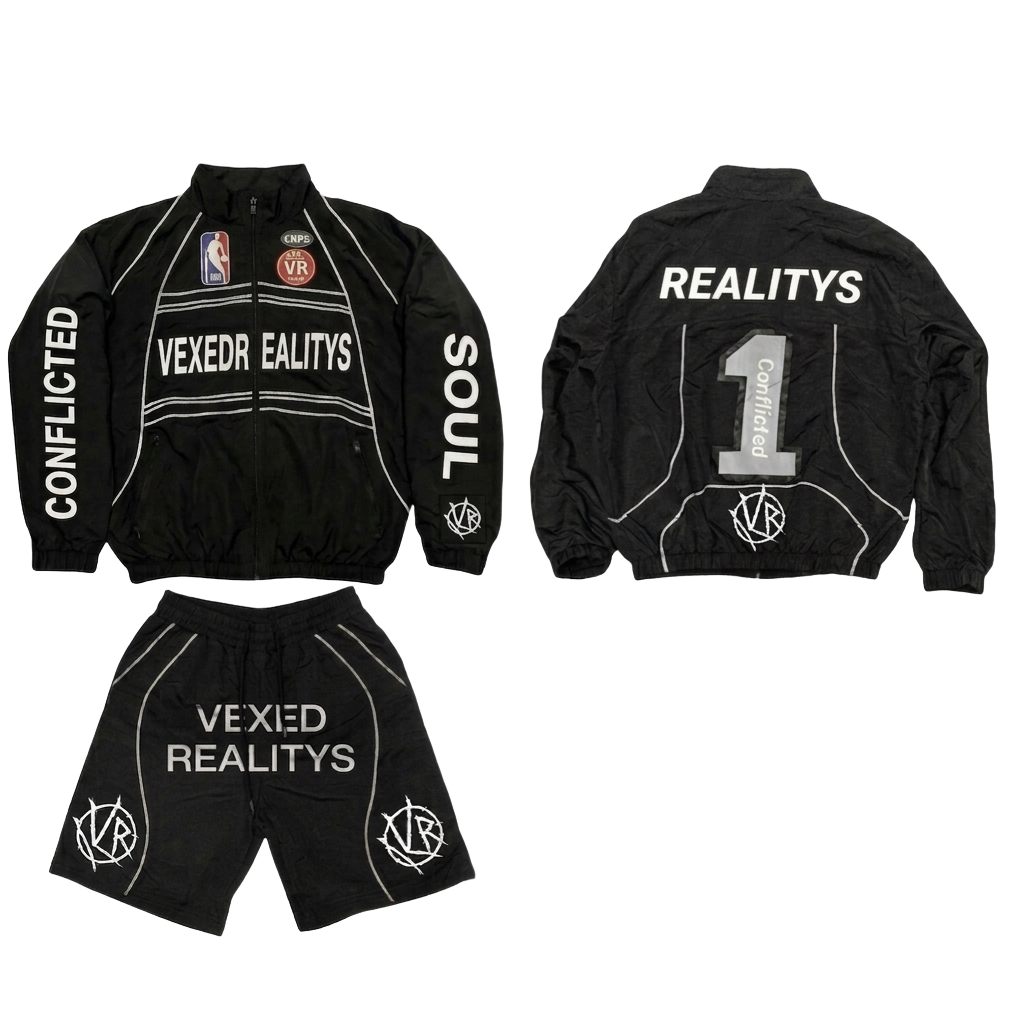 Conflicted Soul Tracksuit in Black