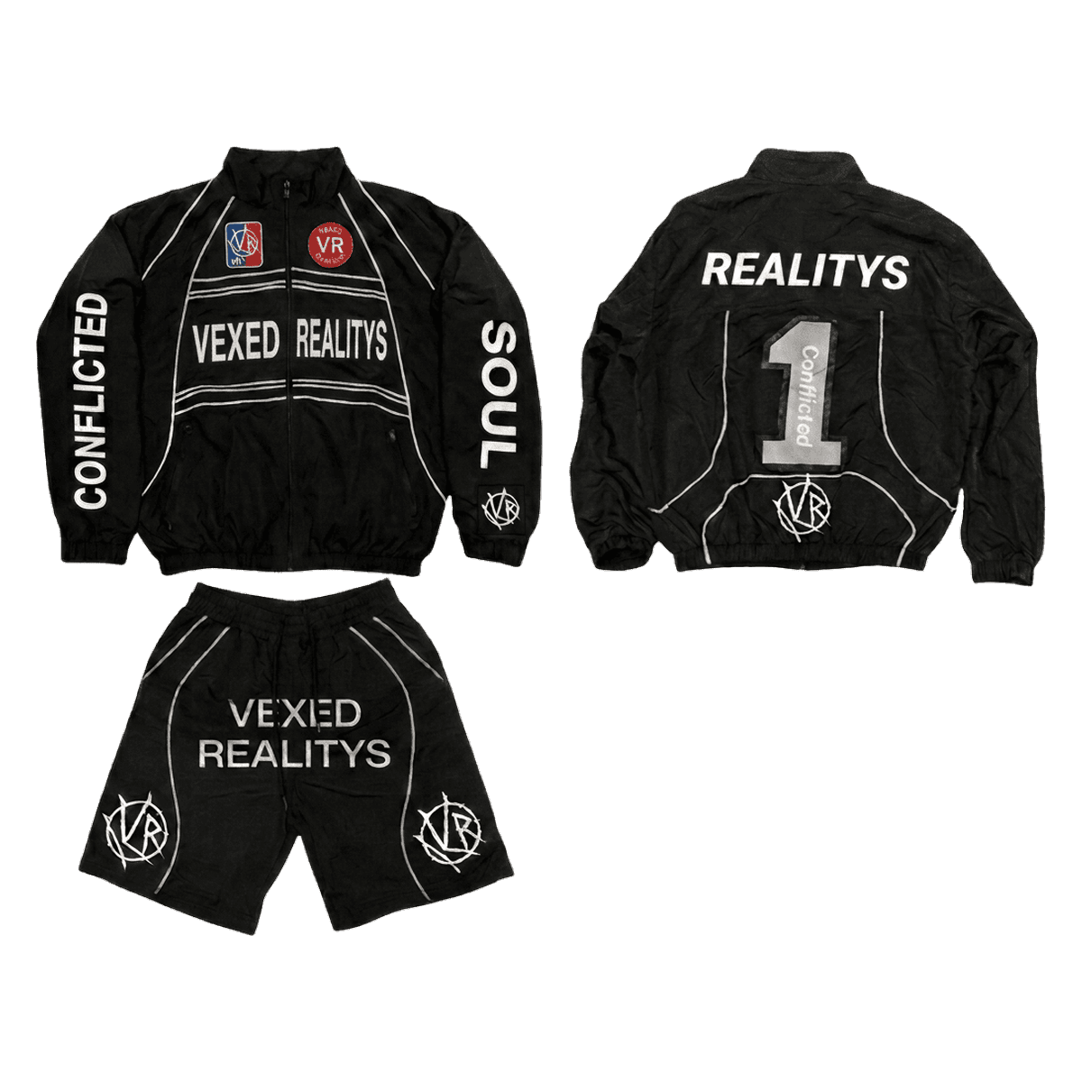 Conflicted Soul Tracksuit in Black