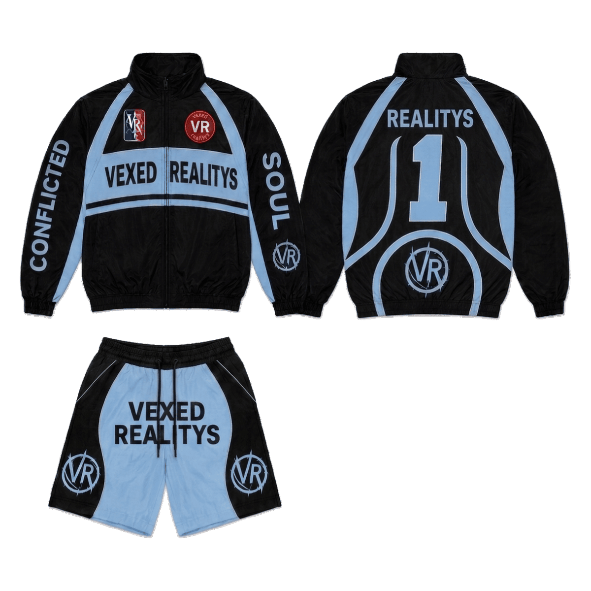 Conflicted Soul Tracksuit in Columbia Blue
