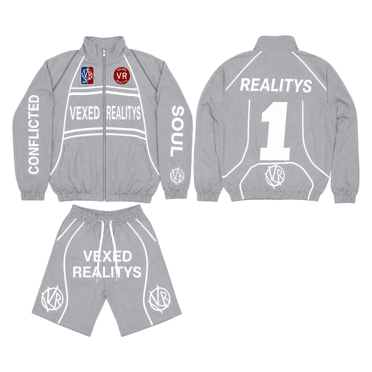 Conflicted Soul Tracksuit in Graphite