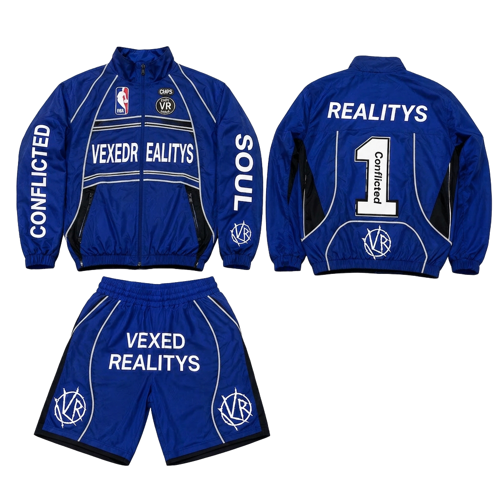 Conflicted Soul Tracksuit in Royal Blue