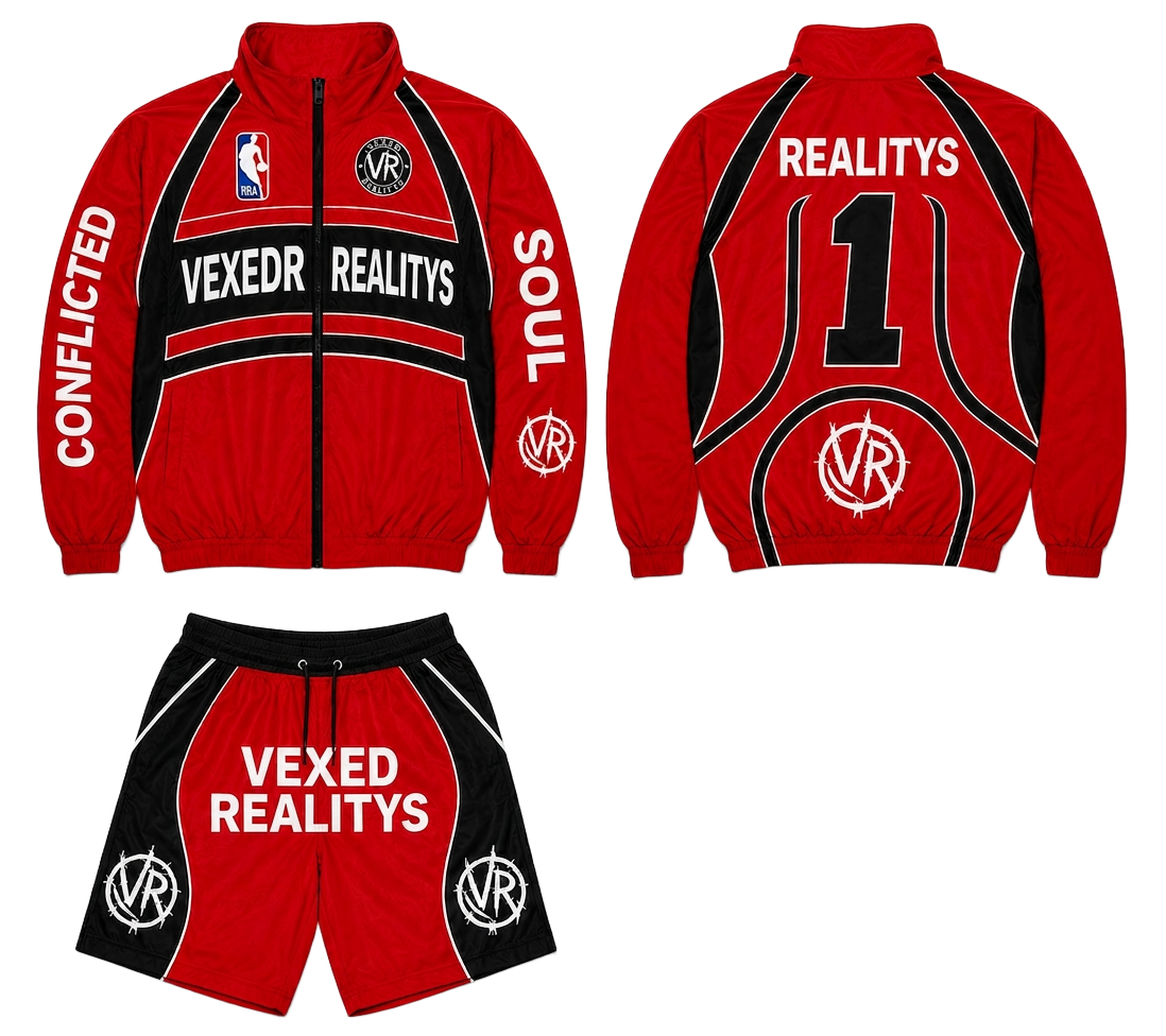 Conflicted Soul Tracksuit in Red
