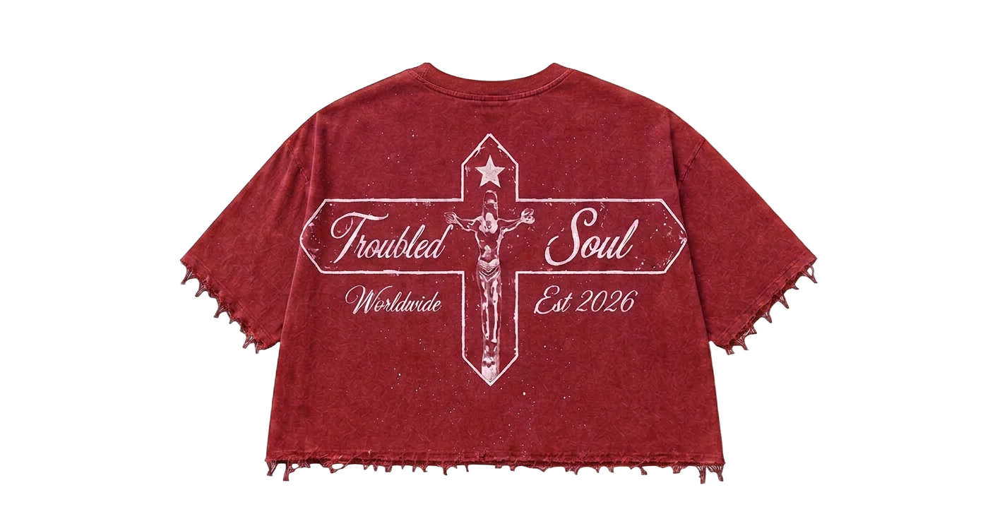 Troubled Soul Tee back in Blood