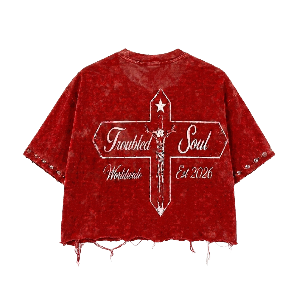 Troubled Soul Tee back in Blood