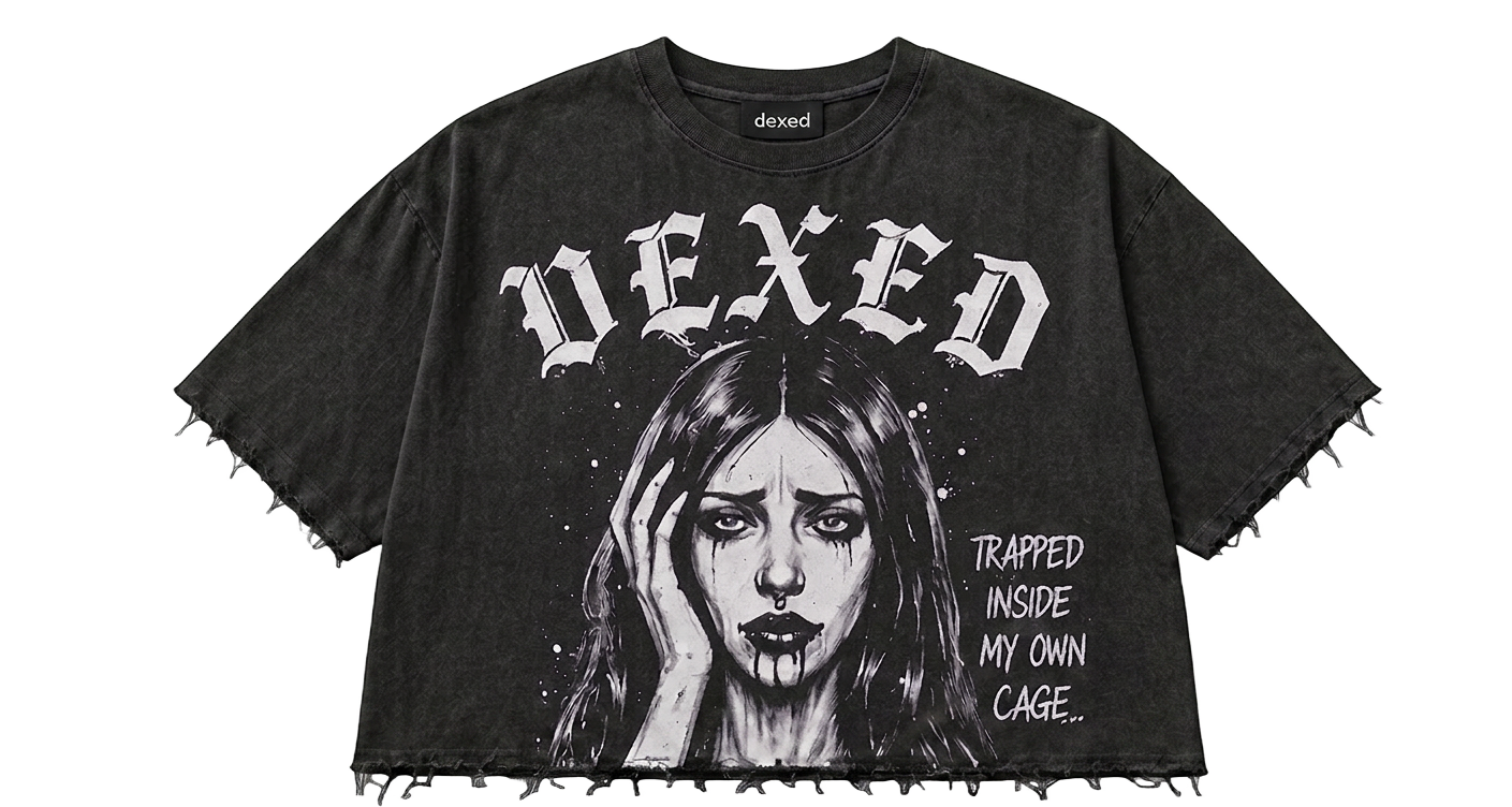 Troubled Soul Tee in Washed Black