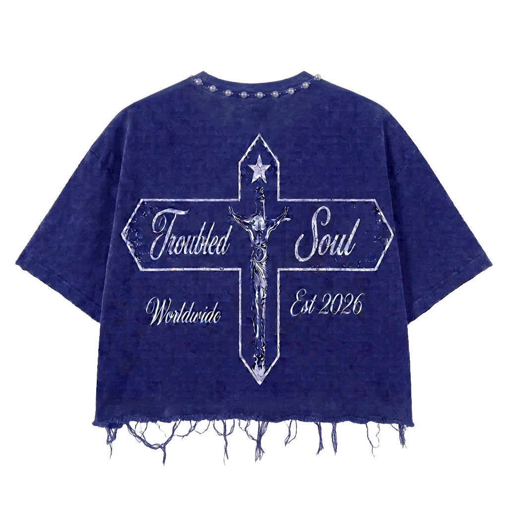 Troubled Soul Tee back in Royal Blue