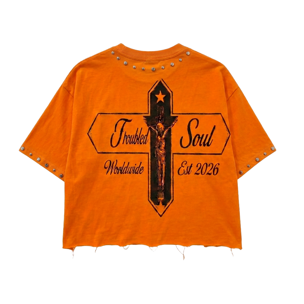 Troubled Soul Tee back in Vintage Orange