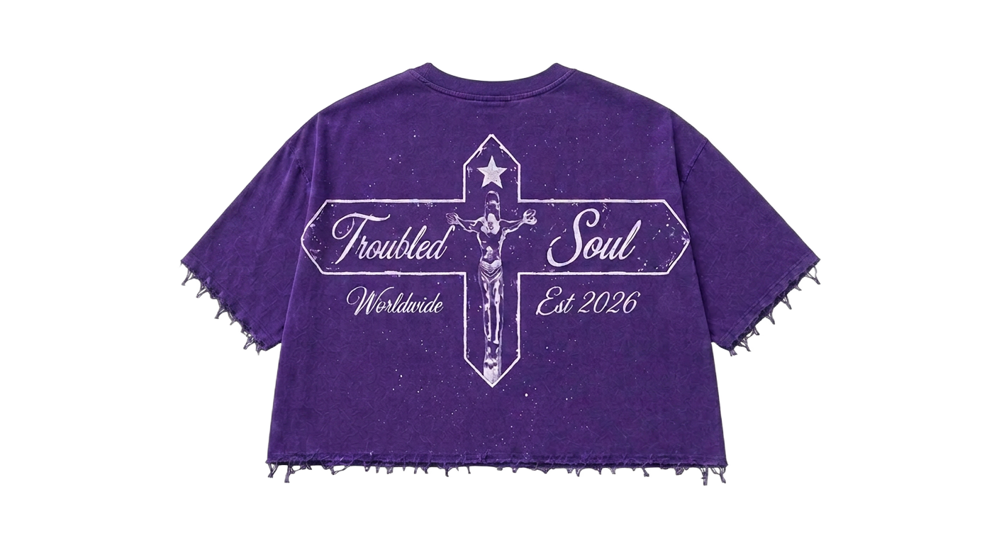 Troubled Soul Tee back in Purple